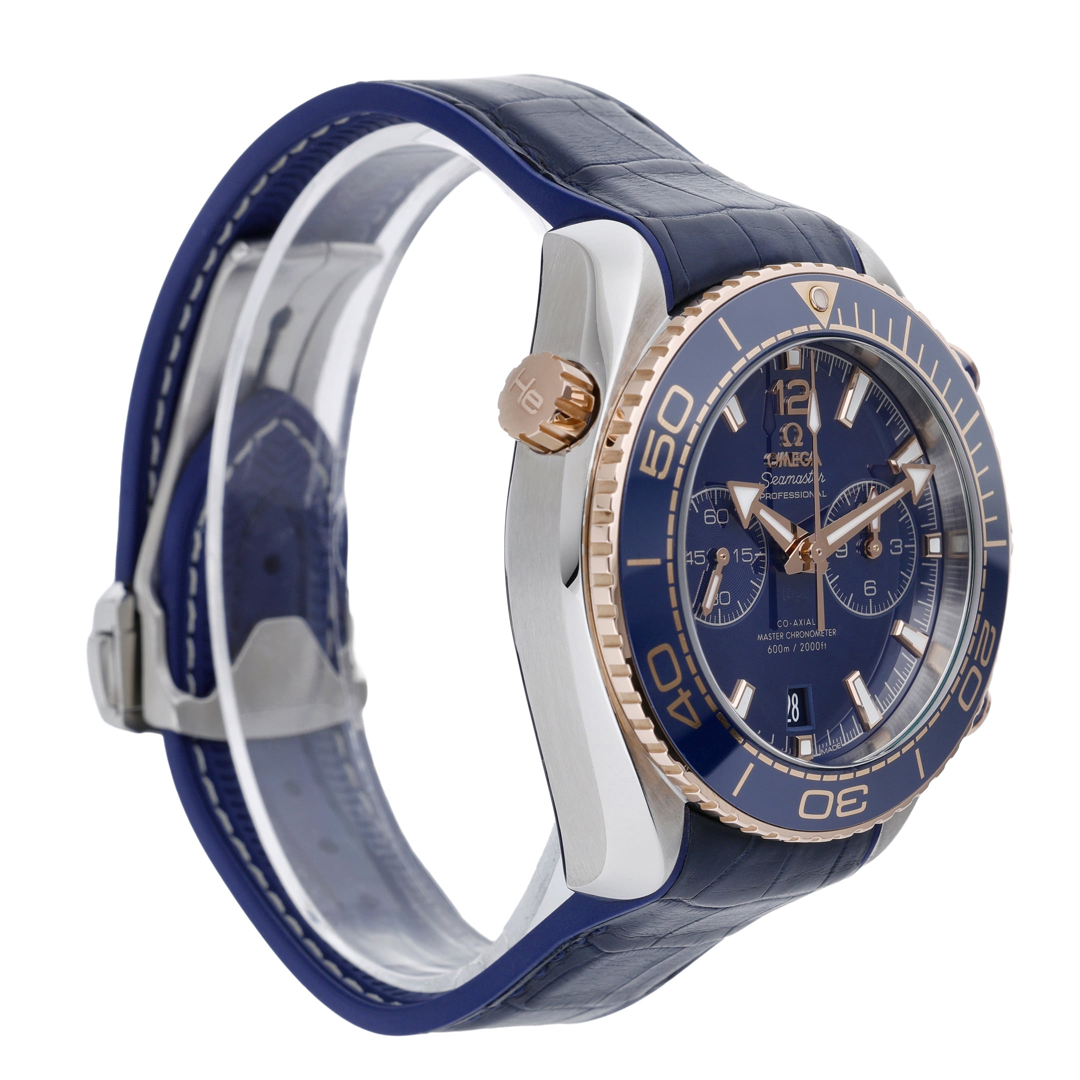 Omega Seamaster Planet Ocean Chronograph 215.23.46.51.03.001 with blue dial and steel & rose gold case - product image 4