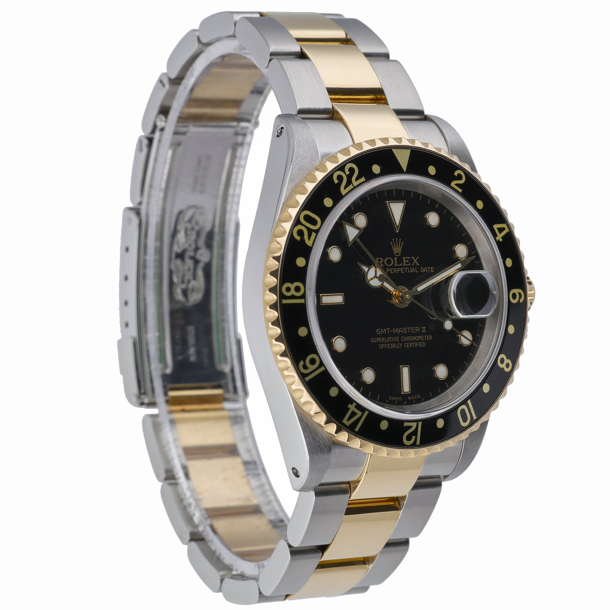 Rolex GMT-Master II 16713 with black dial and steel & yellow gold case - product image 4