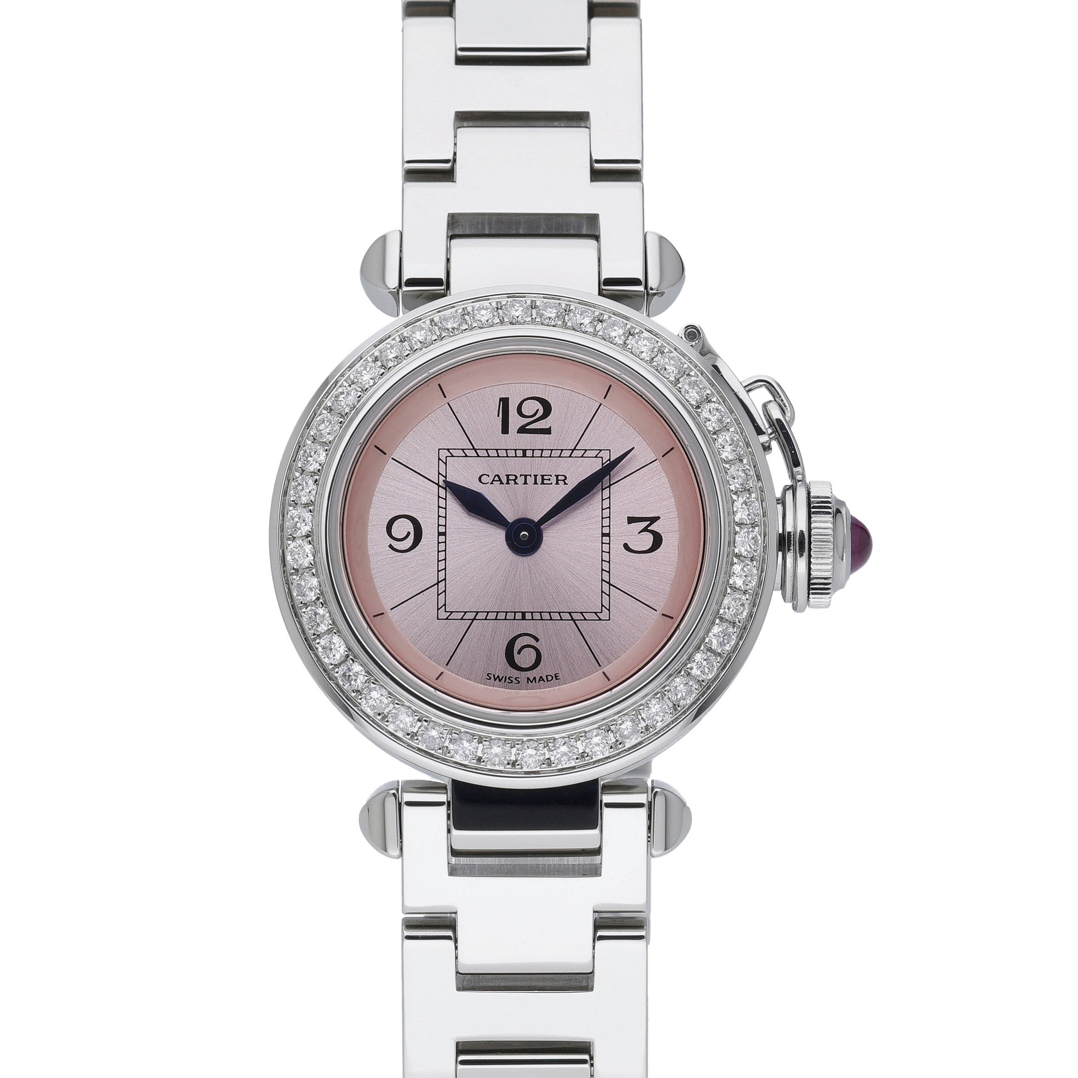 Cartier Pasha 2973 with pink dial and steel case