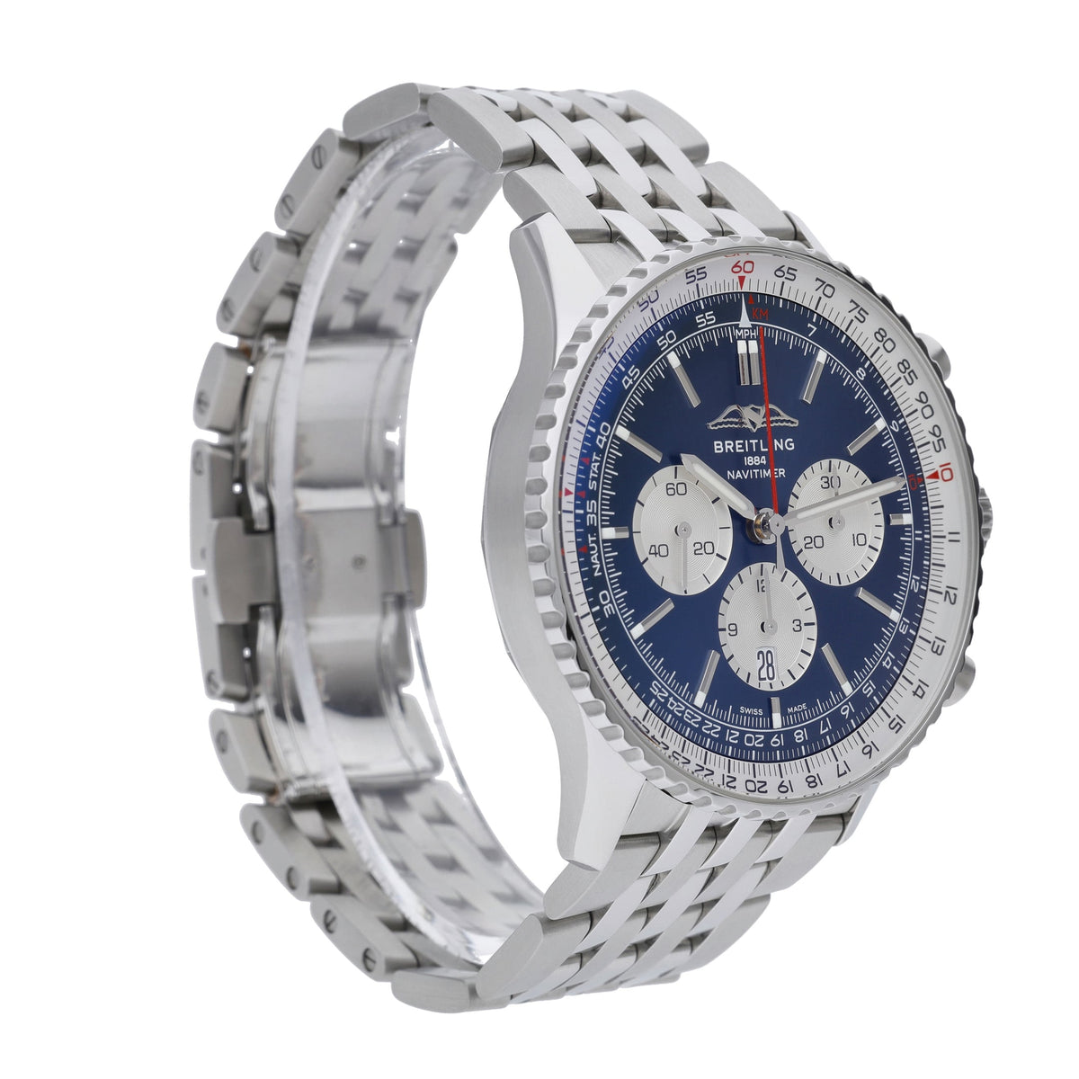 Breitling Navitimer 1 B01 Chronograph 46 AB0137211C1A1 with blue dial and steel case - product image 4