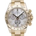 Rolex Daytona 116528 with white dial and 18ct yellow gold case