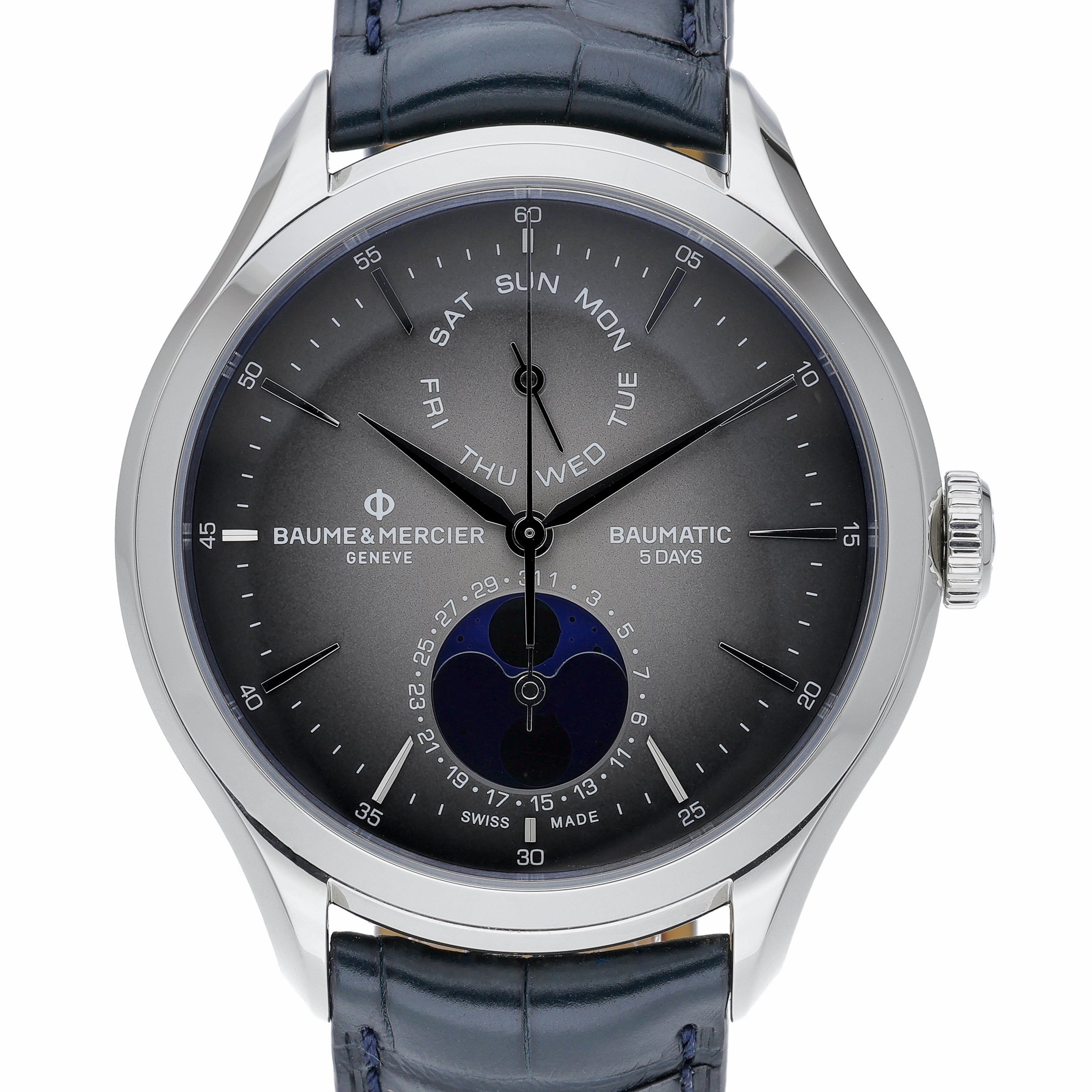 Baume & Mercier Clifton M0A10548 with grey dial and steel case