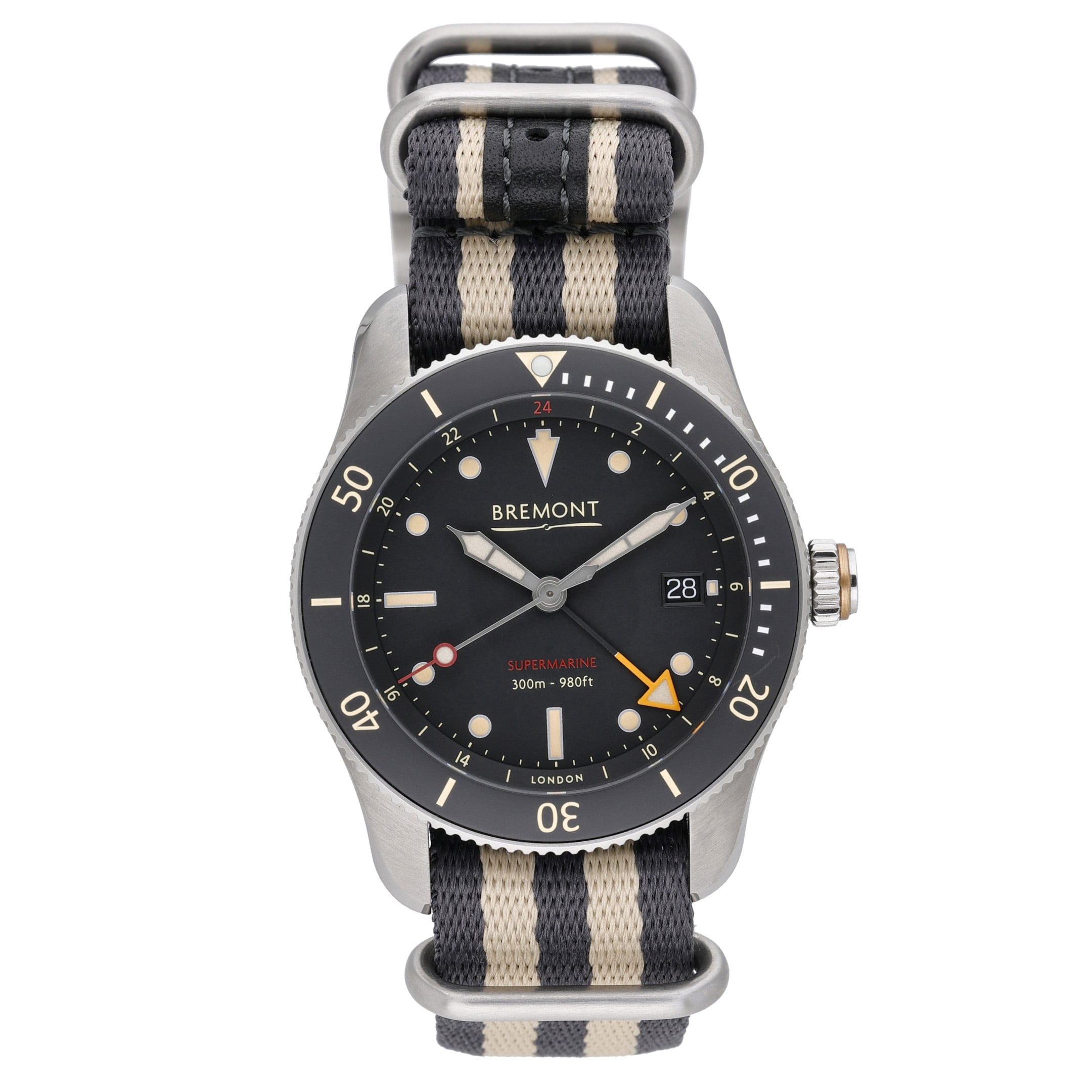 Bremont Supermarine S302-BK-R-S with black dial and steel case - product image 2