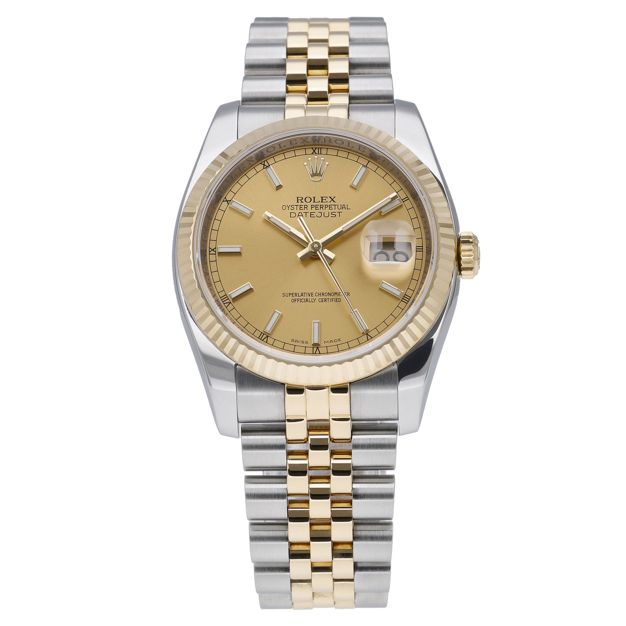 Rolex Datejust 116233 with champagne dial and steel & yellow gold case - product image 3
