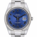 Rolex Datejust II 116334 with blue dial and steel & white gold case