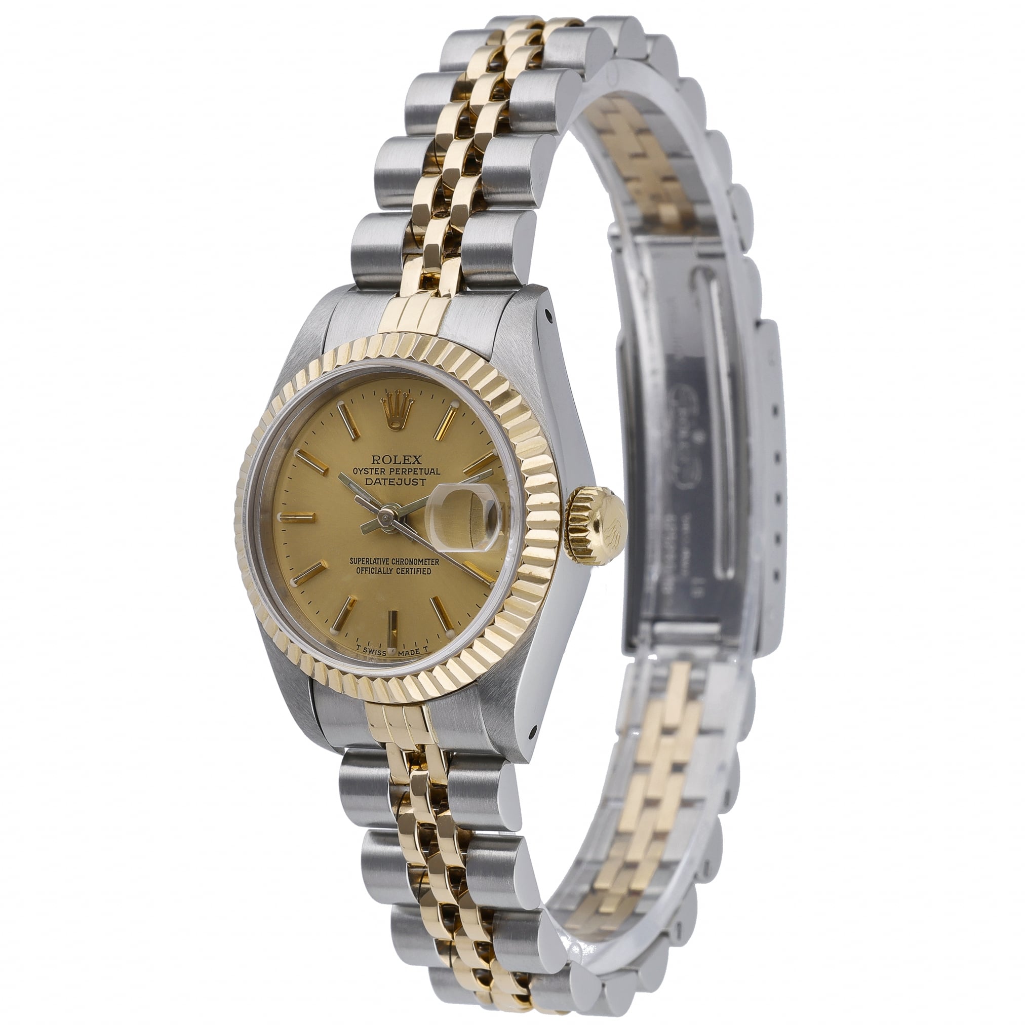 Rolex Datejust 69173 with champagne dial and steel & yellow gold case - product image 3
