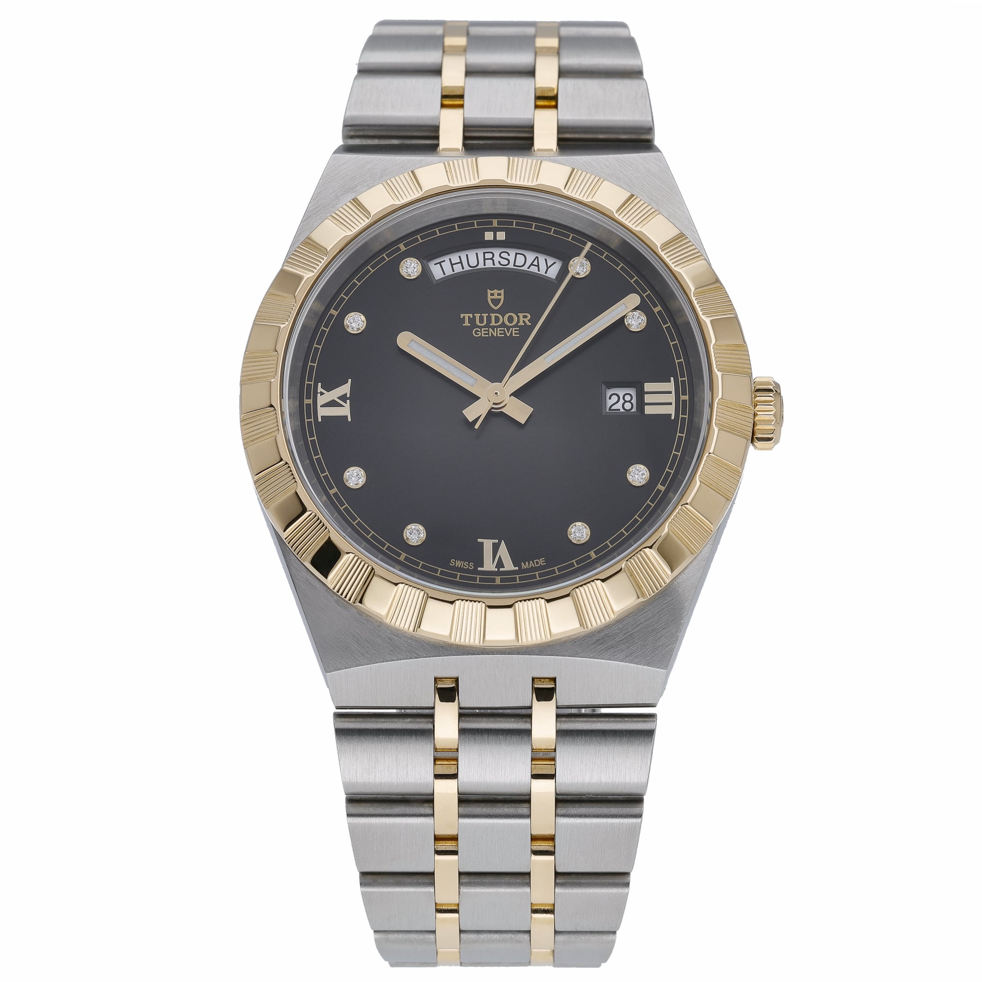 Tudor Royal 28603 with black dial and steel & yellow gold case - product image 2