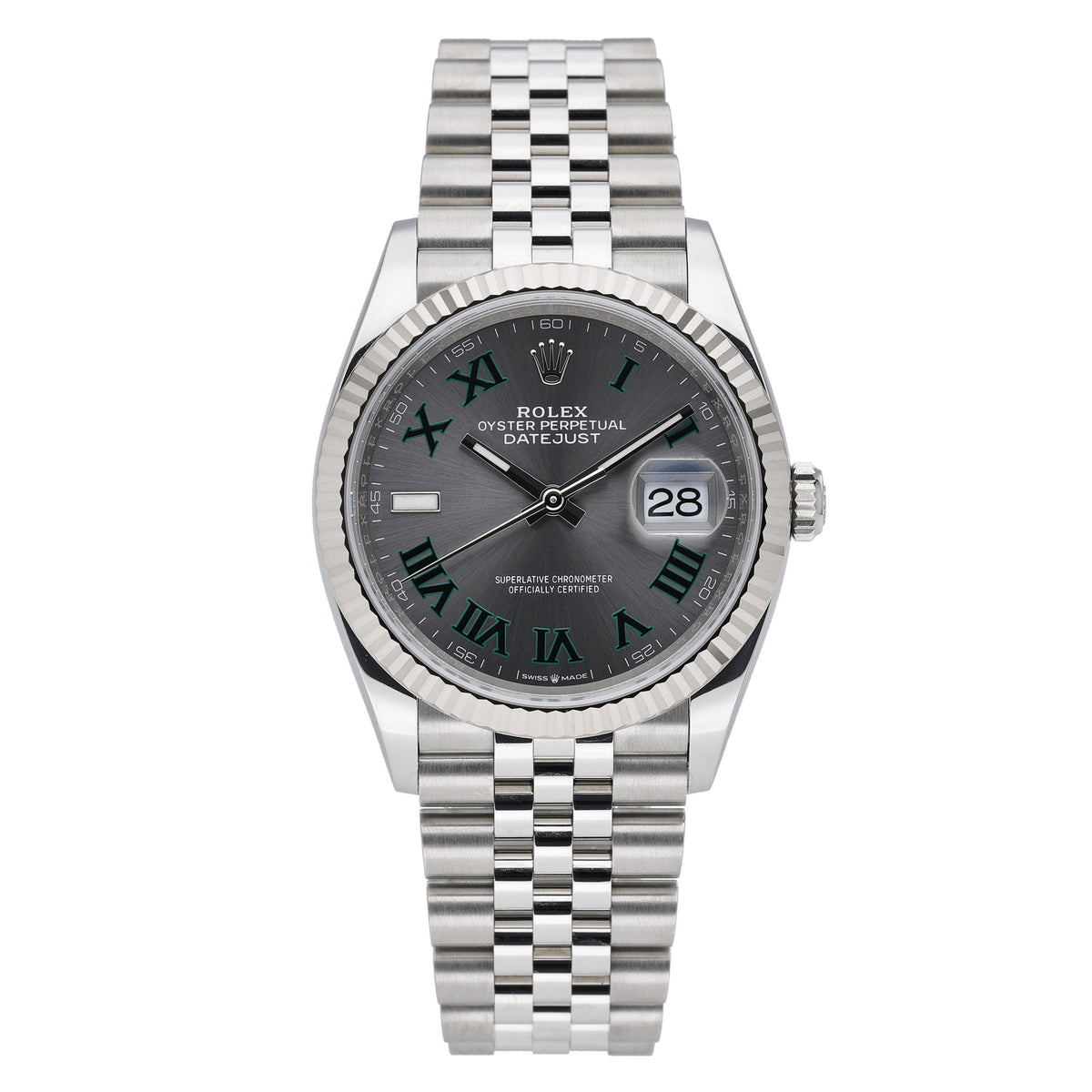 Rolex Datejust 126234 with slate dial and steel & white gold case - product image 2