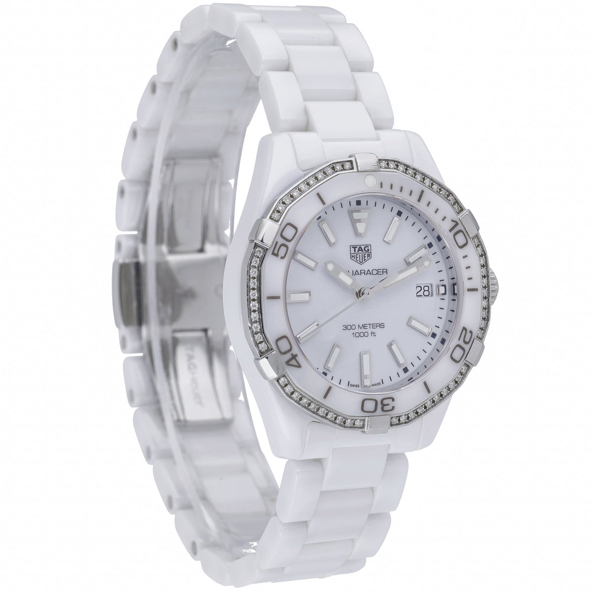 Tag Heuer Aquaracer WAY1396 with white dial and ceramic case - product image 4