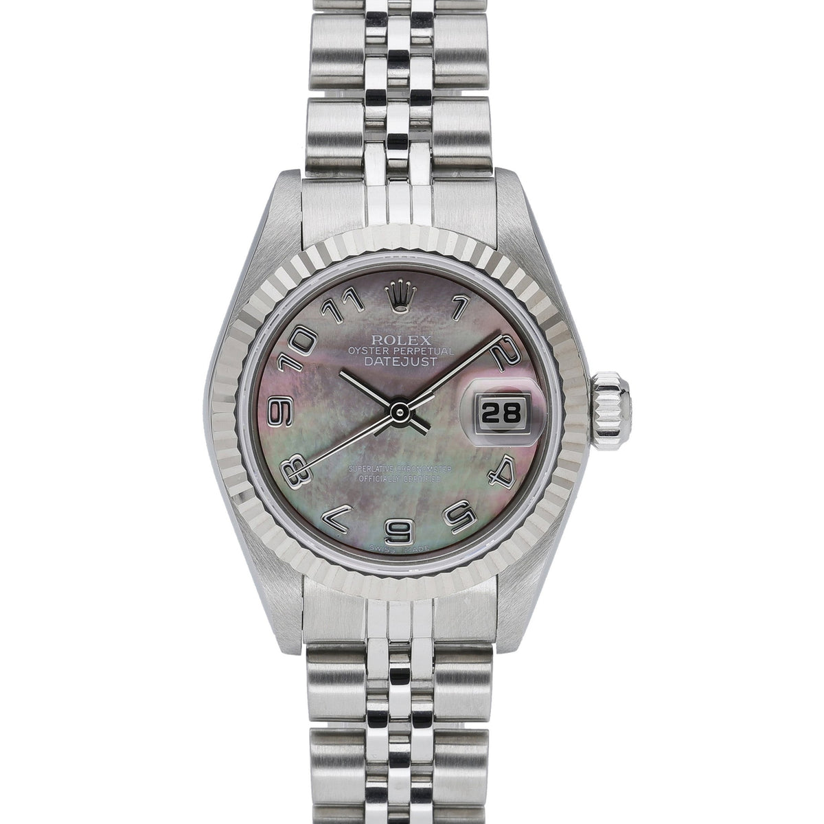 Rolex Datejust 79174 with mother of pearl dial and steel & white gold case