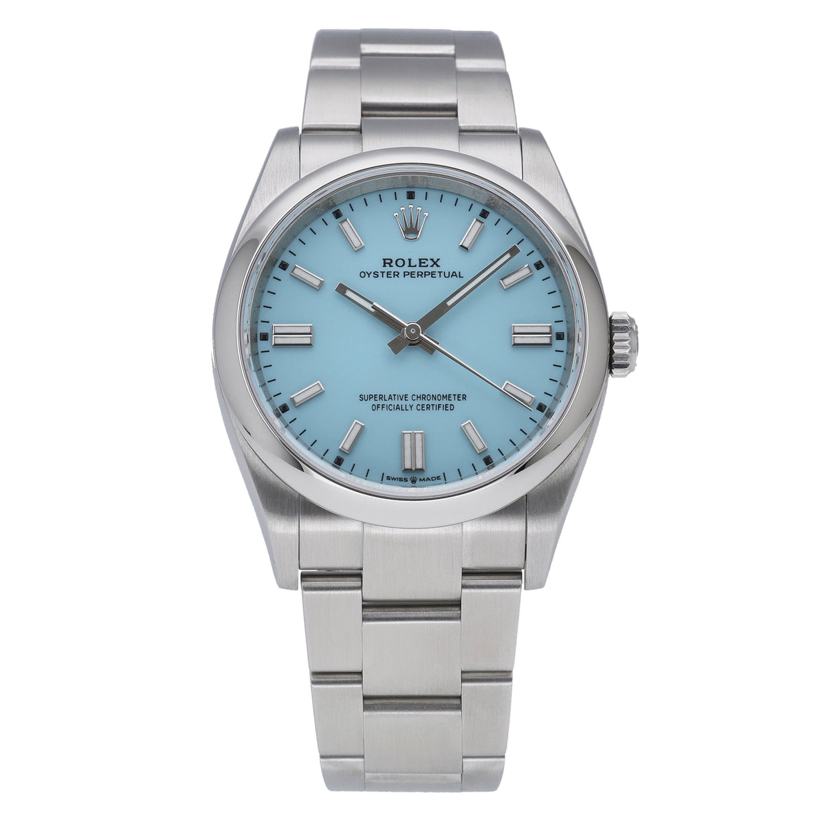 Rolex Oyster Perpetual 126000 with tiffany blue dial and oystersteel case - product image 3