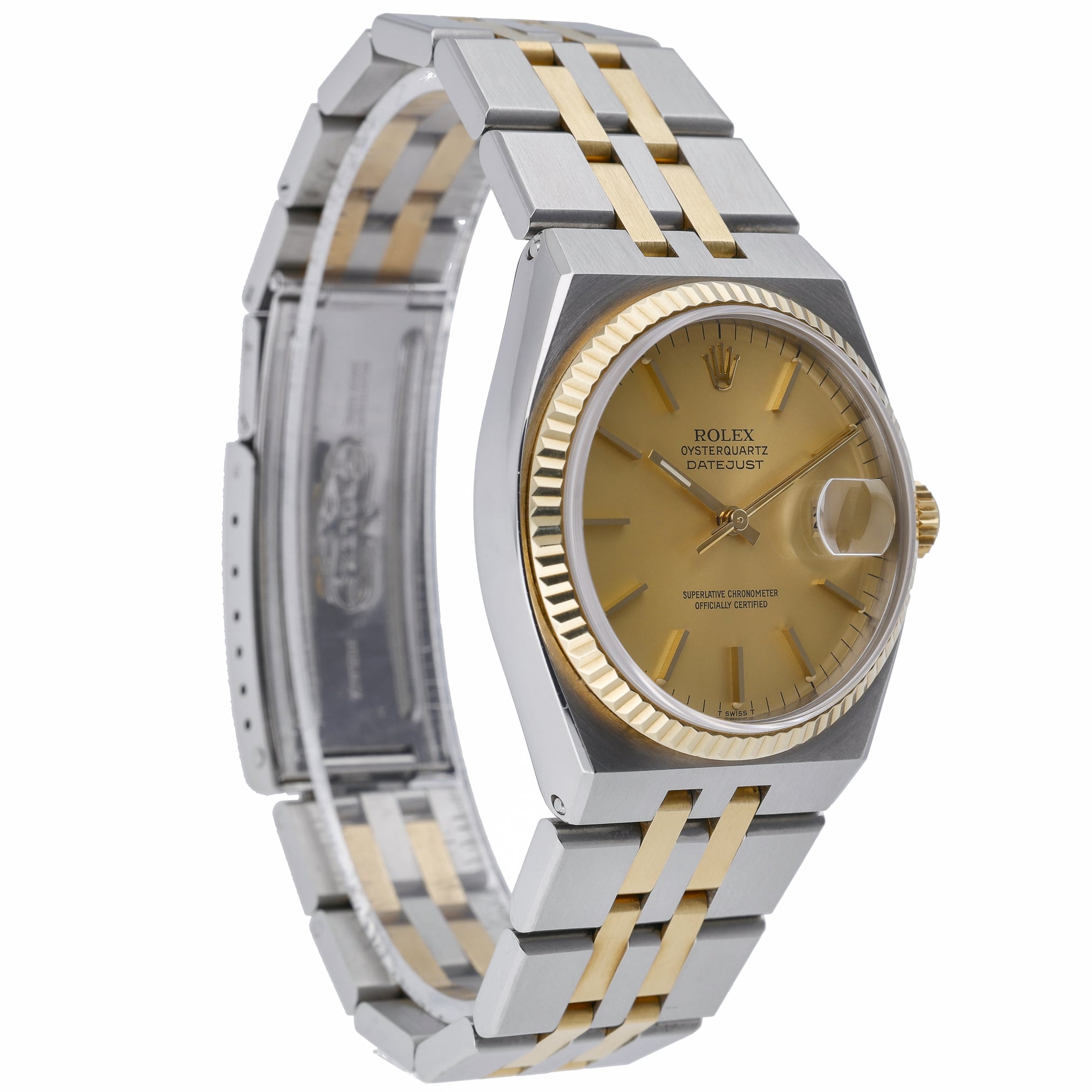 Rolex Oysterquartz 17013 with champagne dial and steel & yellow gold case - product image 4