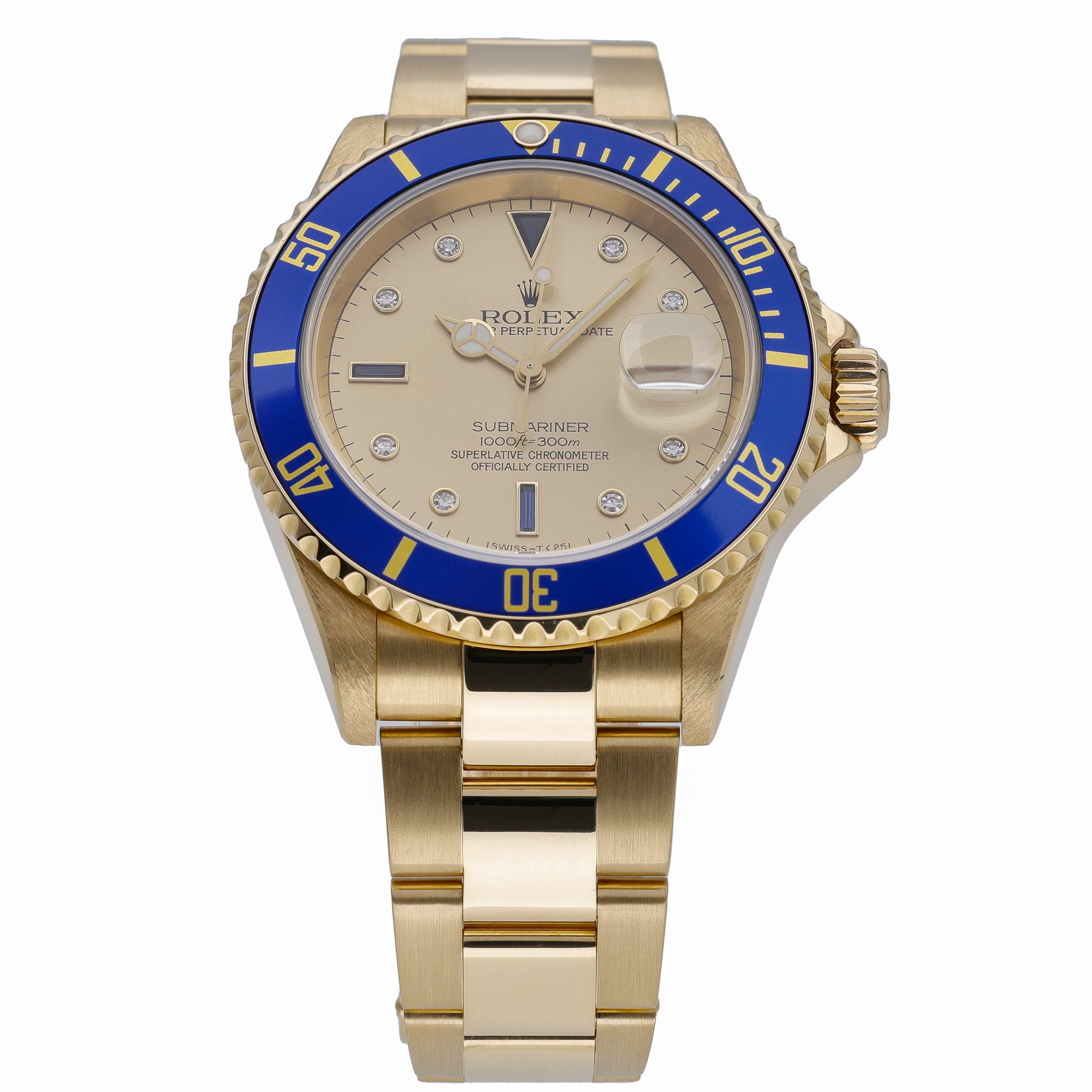 Rolex Submariner 16618 with champagne dial and 18ct yellow gold case - product image 2