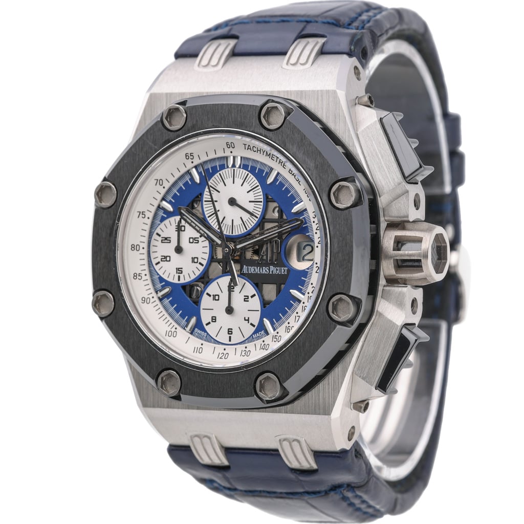 Audemars Piguet Rubens Barrichello 26078PO.OO.D018CR.01 with blue dial and platinum case - product image 2