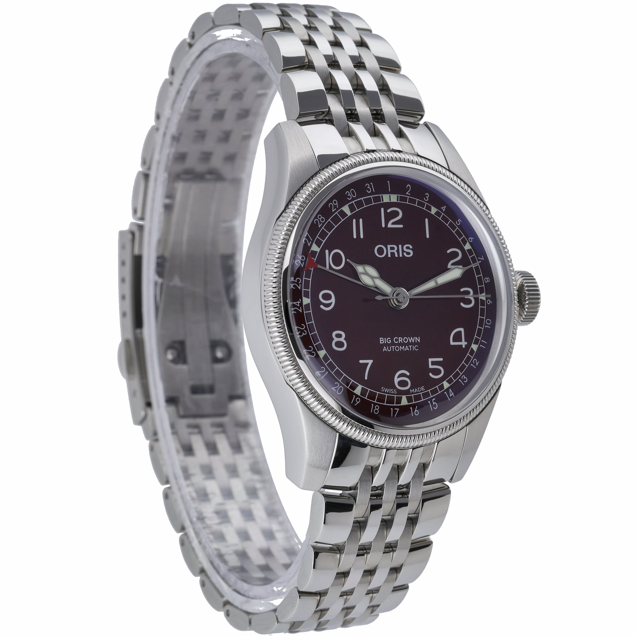 Oris Big Crown Pointer Date 01 754 7741 4068 with red dial and steel case - product image 4