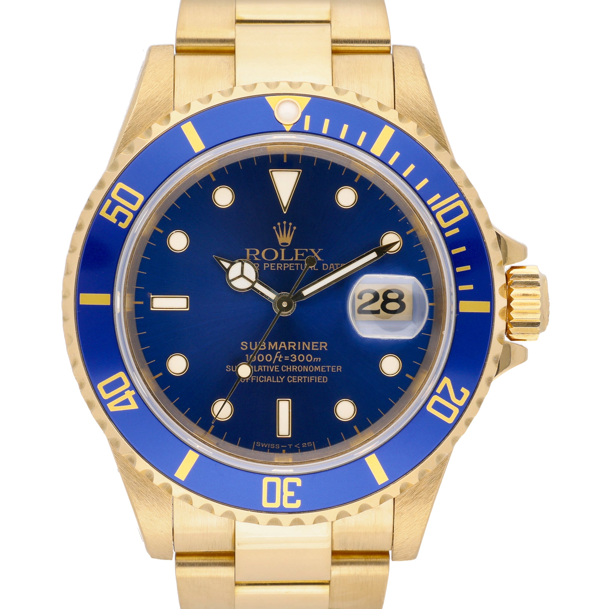 Rolex Submariner 16618LB with blue dial and 18ct yellow gold case - product image 4