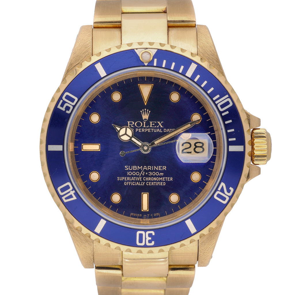 Rolex Submariner 16618LB with blue dial and 18ct yellow gold case - product image 4