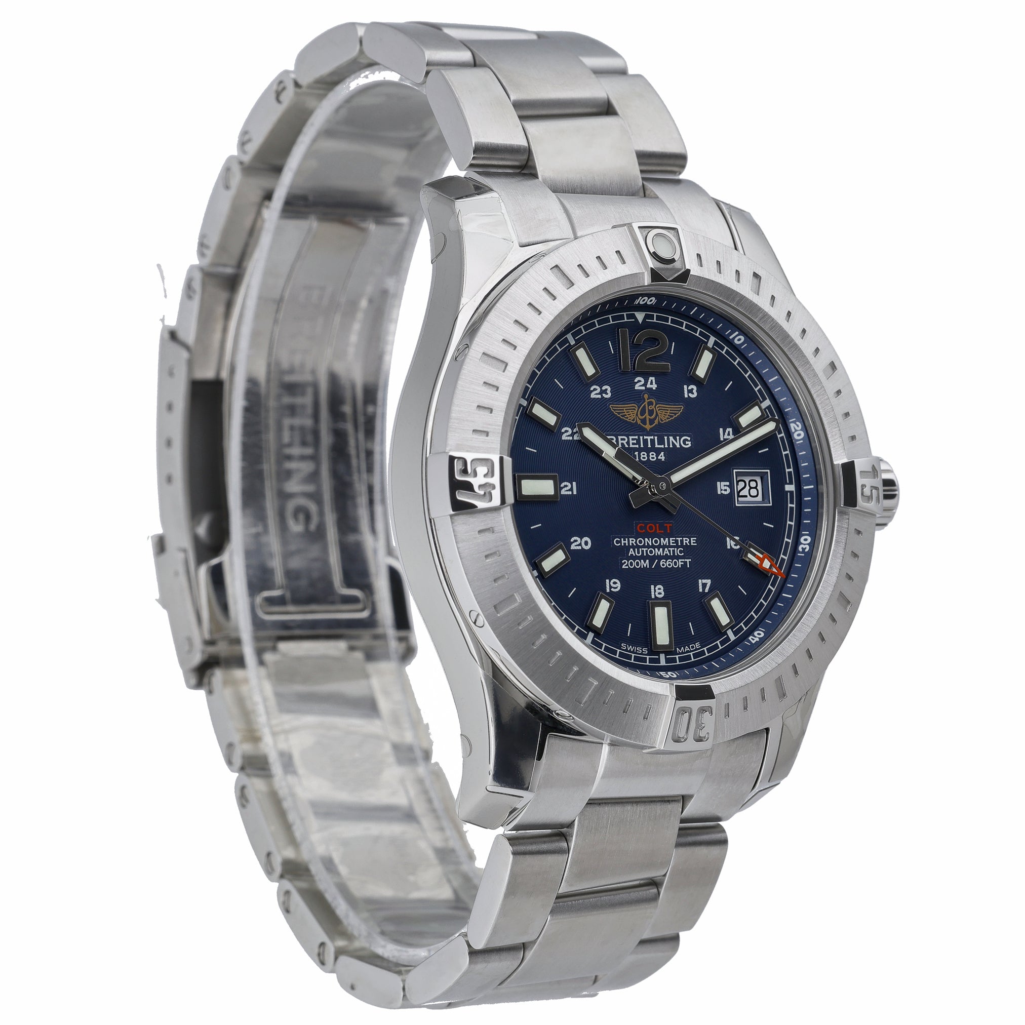 Breitling Colt Automatic A17388 with blue dial and steel case - product image 4