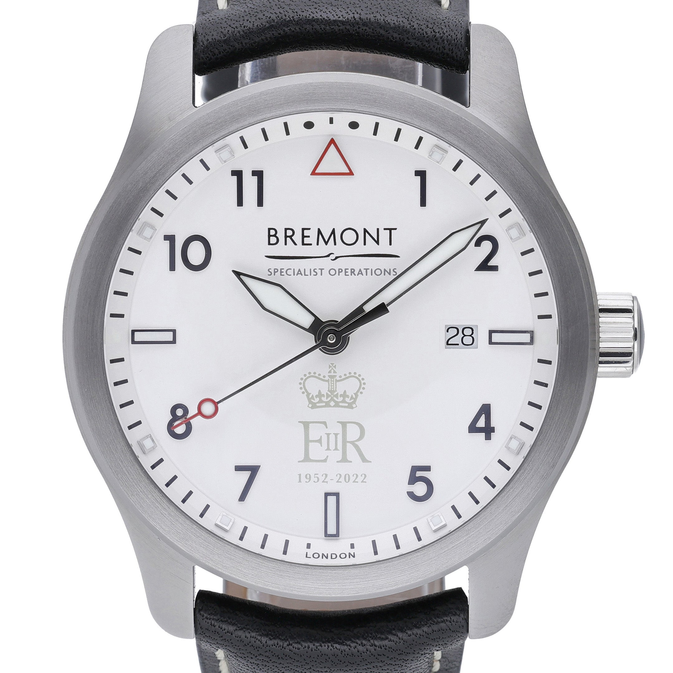 Bremont Solo Solo43B-RASP-JUBILEE-S with white dial and steel case