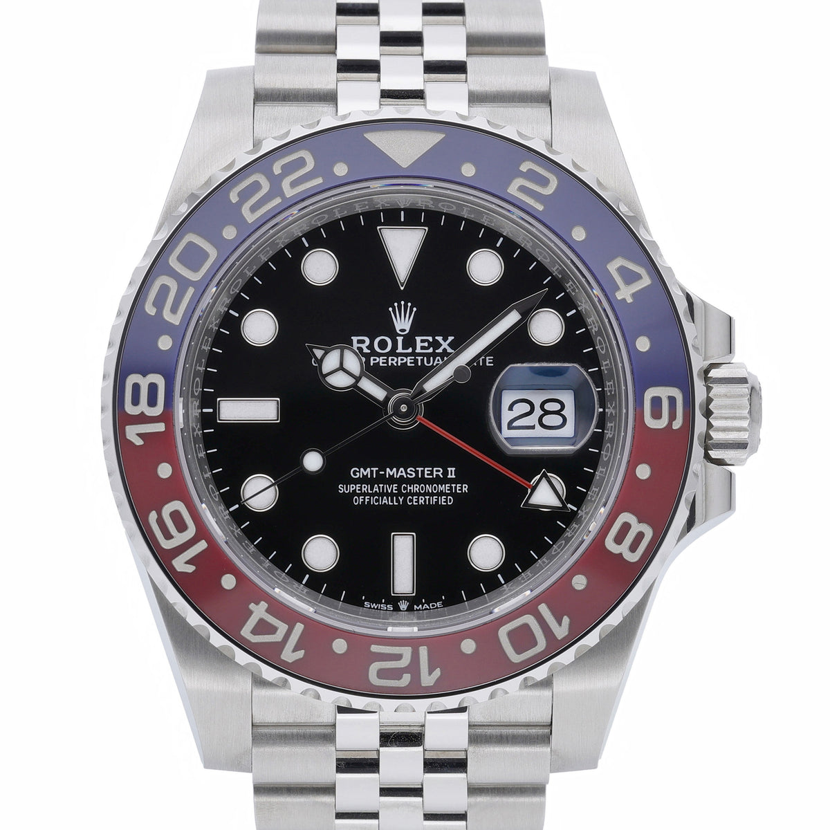 Rolex GMT-Master II 126710BLRO with black dial and oystersteel case