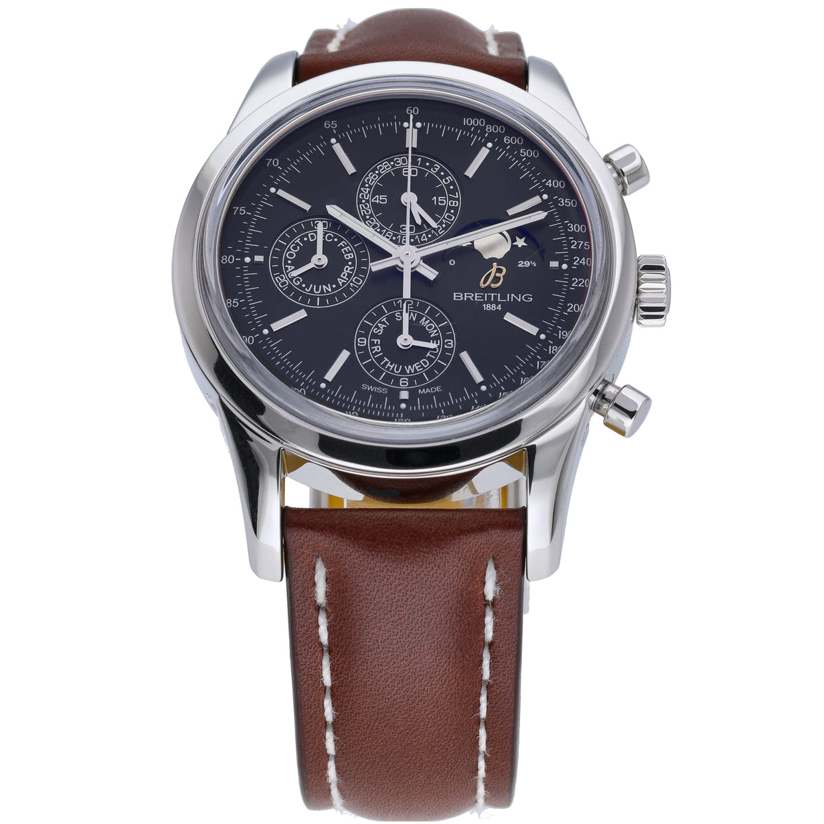 Breitling Transocean Chronograph 1461 A1931012 with black dial and steel case - product image 2