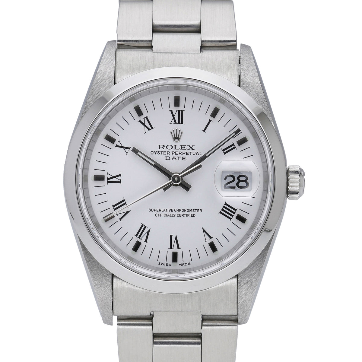 Rolex Oyster Perpetual 15200 with white dial and oystersteel case
