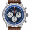 Breitling Navitimer 1 Chronograph GMT 46 AB0137211C1P1 with blue dial and steel case