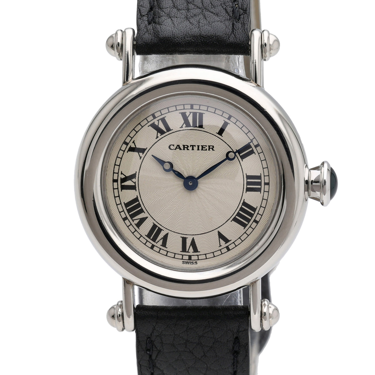 Cartier Diabolo 1462 with white dial and platinum case