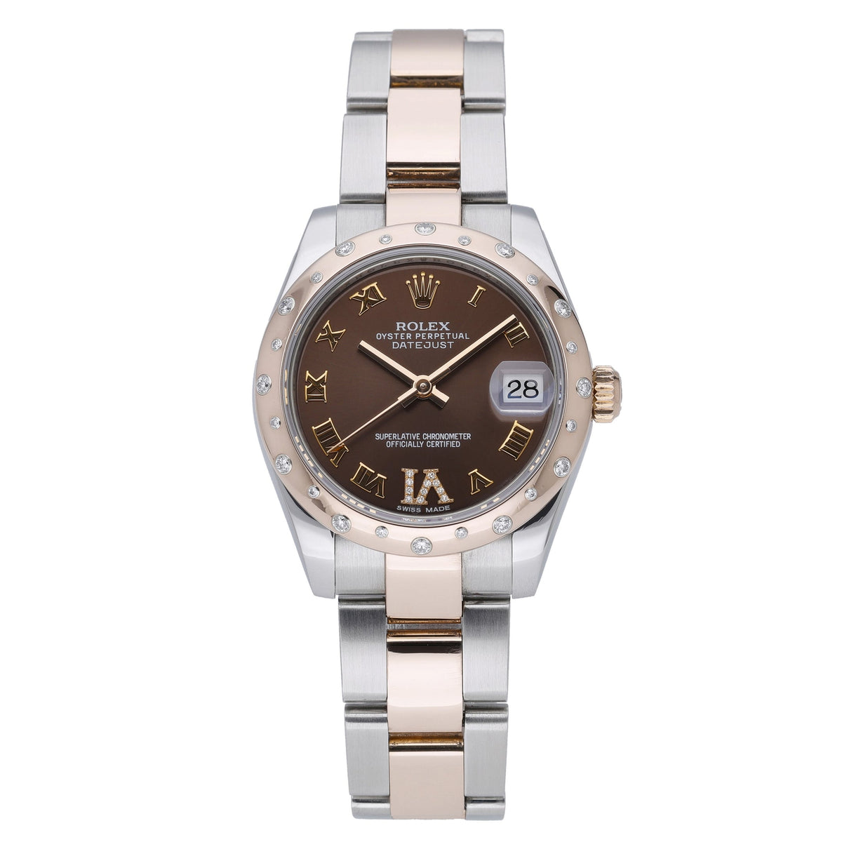 Rolex Datejust 31 178341 with chocolate dial and steel & rose gold case - product image 2