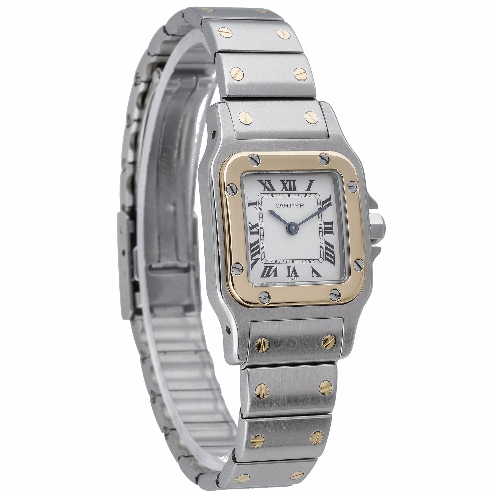 Cartier Santos 166930 with white dial and steel & yellow gold case - product image 4