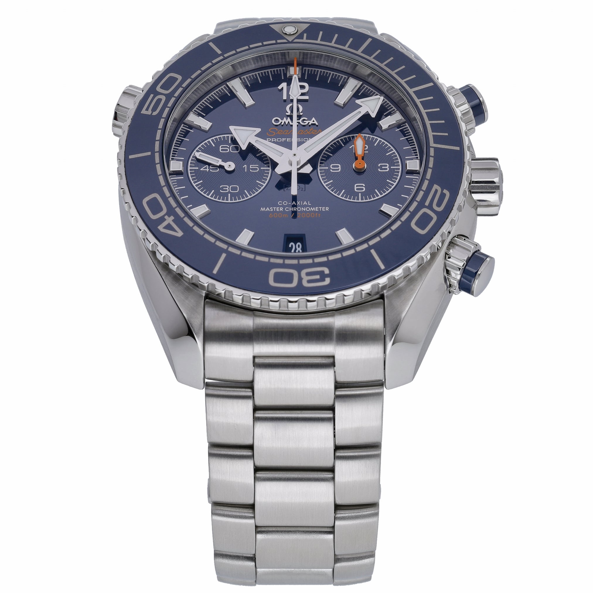 Omega Seamaster Planet Ocean Chronograph 215.30.46.51.03.001 with blue dial and steel case - product image 2