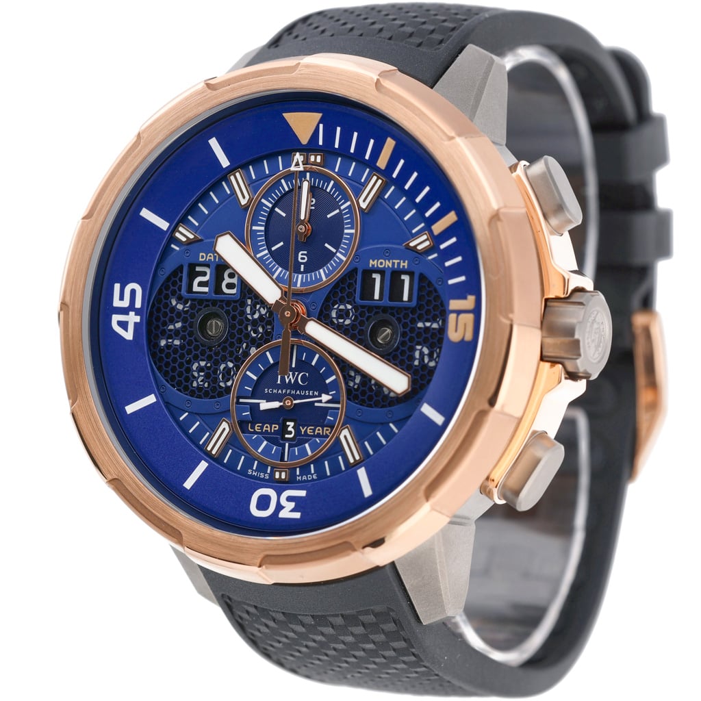 IWC AQUATIMER PERPETUAL CALENDAR IW379402 with blue dial and 18ct rose gold case - product image 2