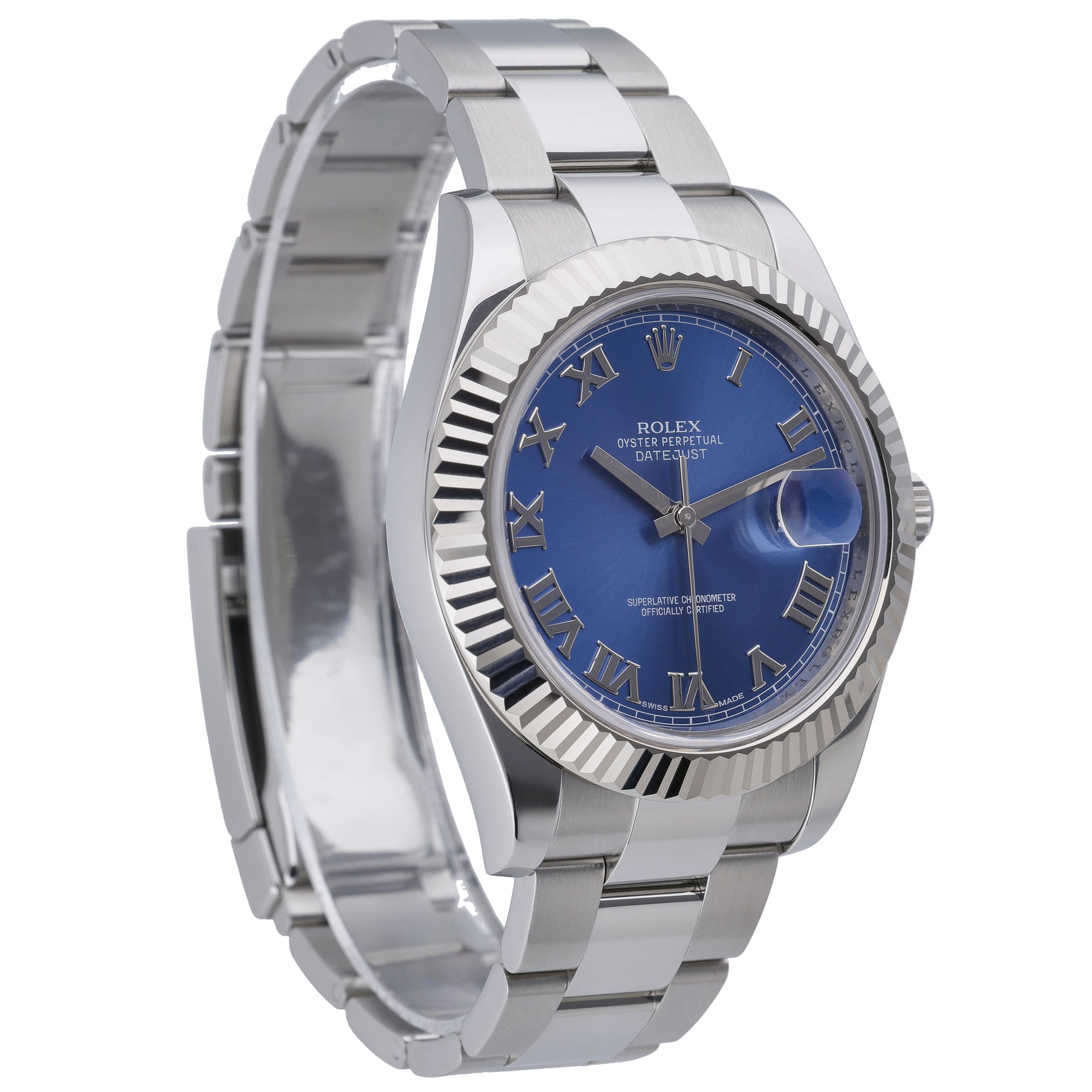 Rolex Datejust II 116334 with blue dial and steel & white gold case - product image 4