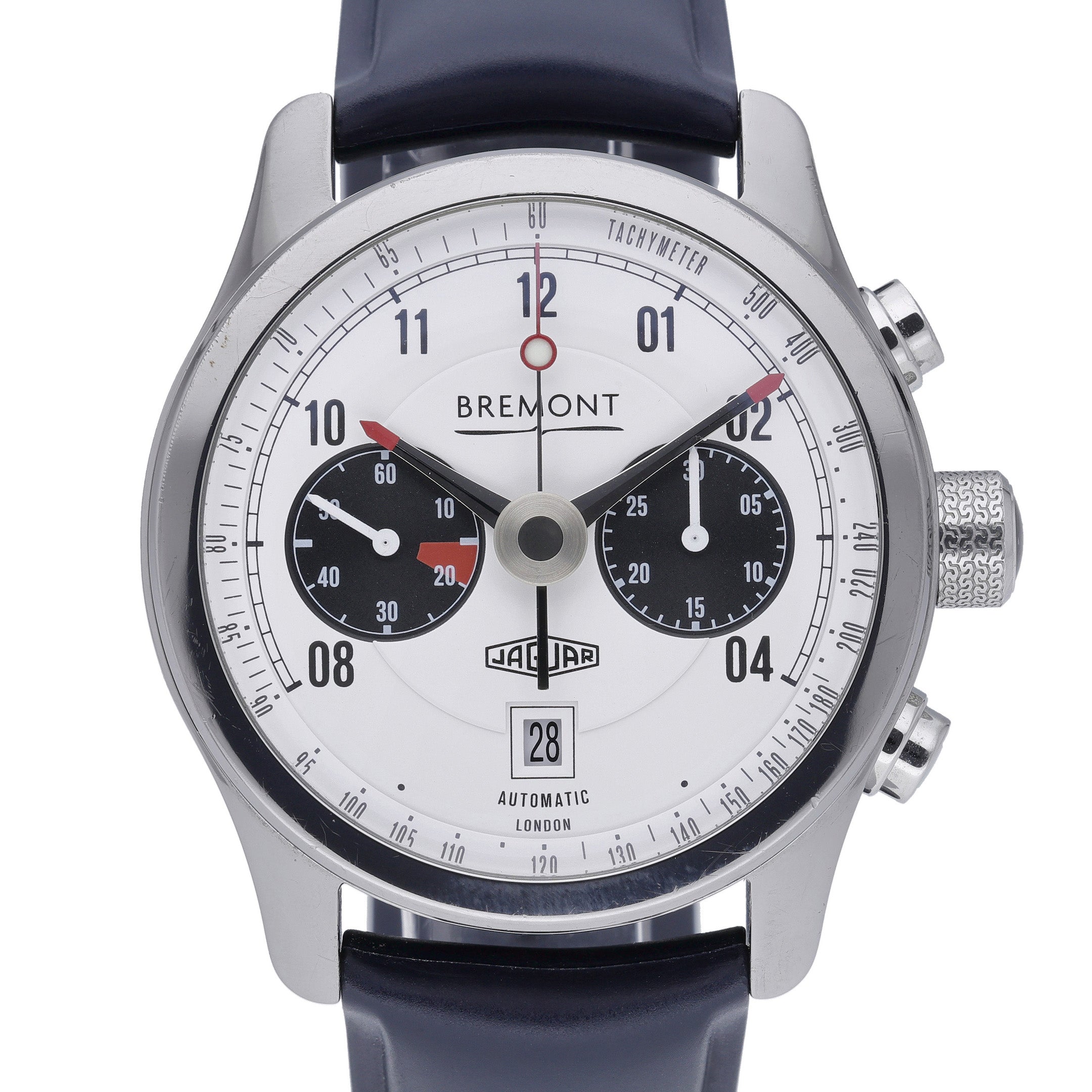 Bremont Jaguar E-TYPE-MK II-WH with white dial and steel case