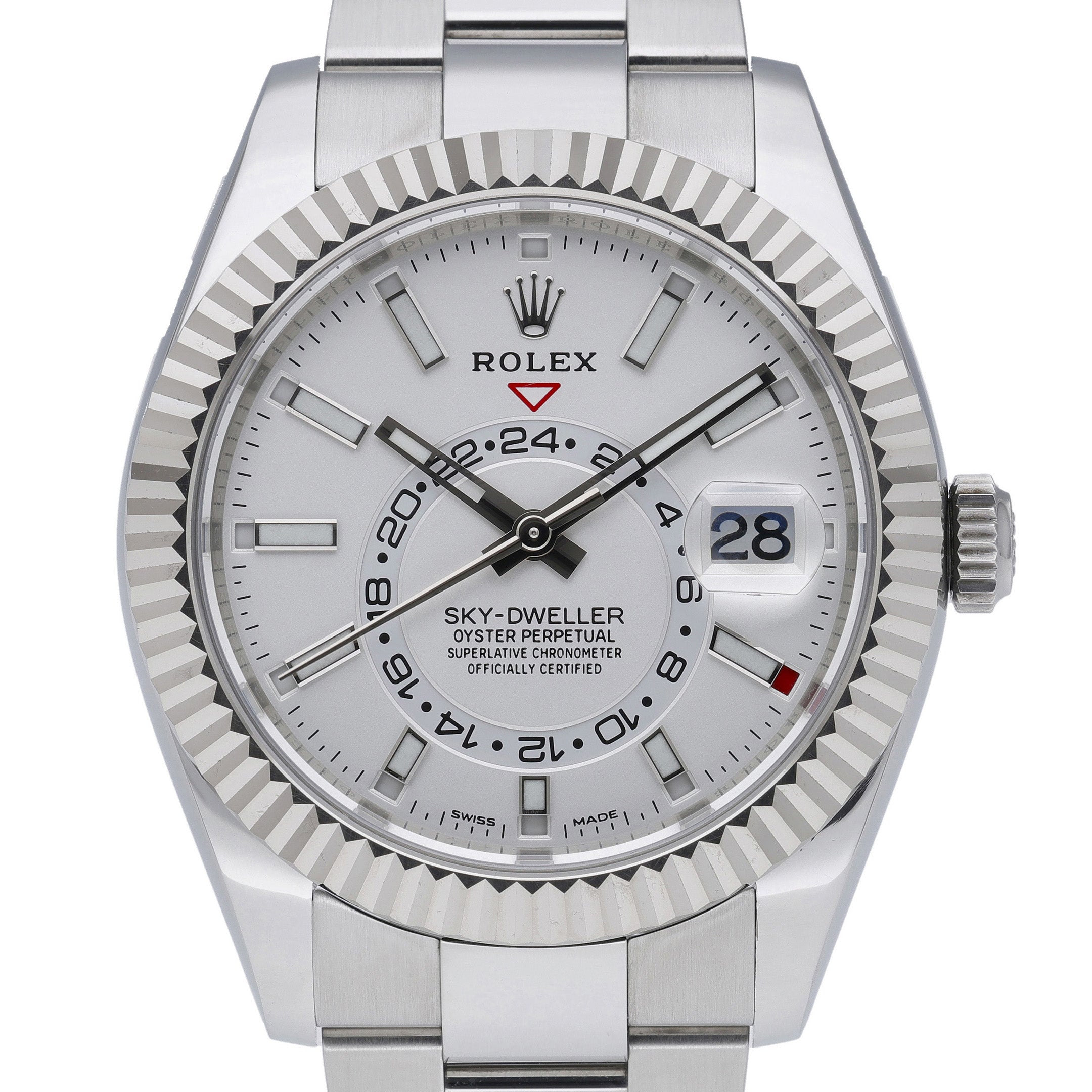 Rolex Sky-Dweller 326934 with white dial and steel & white gold case
