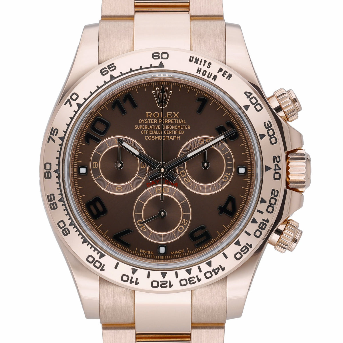 Rolex Daytona 116505 with chocolate dial and 18ct rose gold case