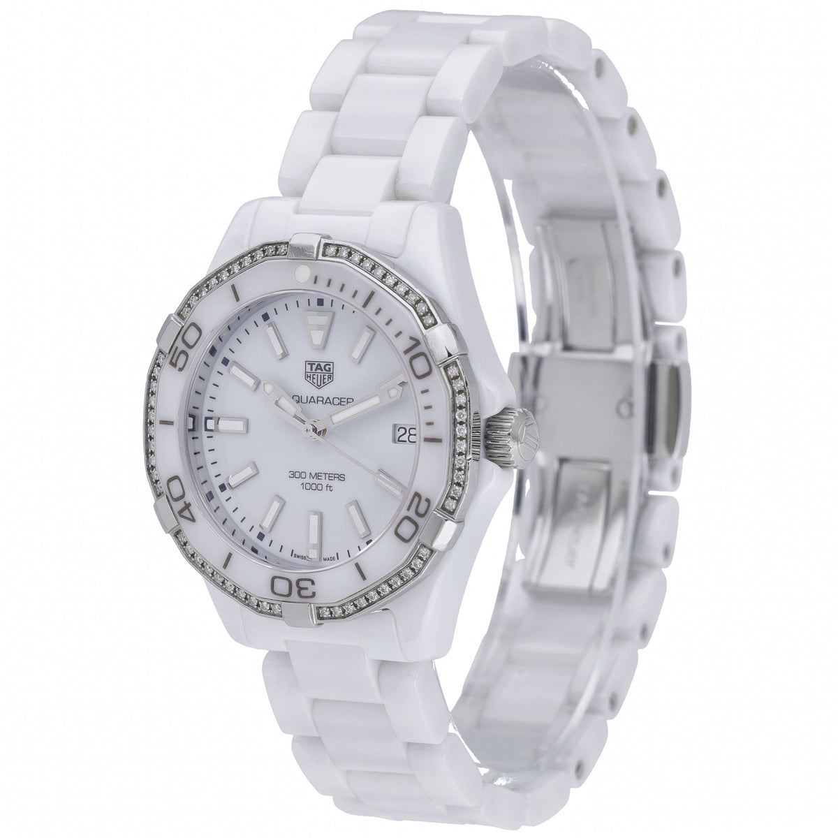 Tag Heuer Aquaracer WAY1396 with white dial and ceramic case - product image 3