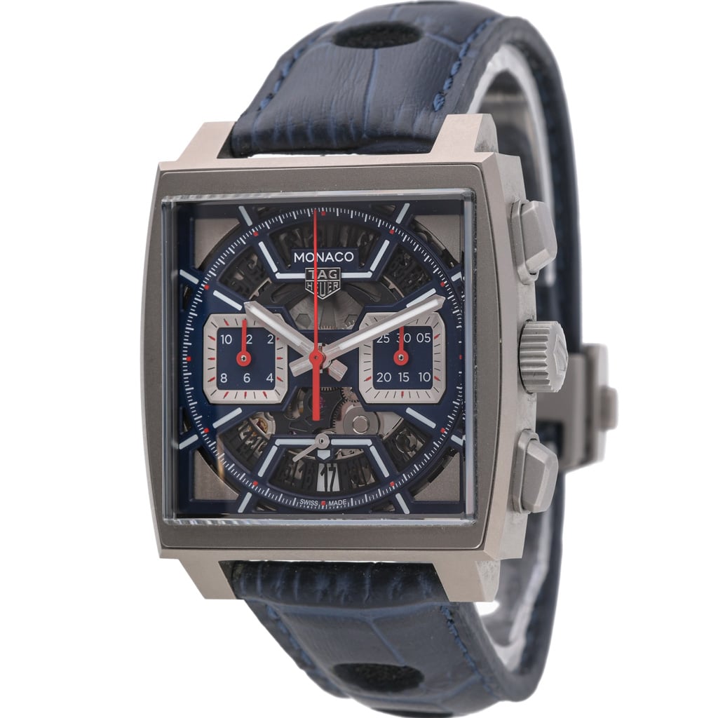 Tag Heuer Monaco CBL2182.FT6235 with blue dial and titanium case - product image 3