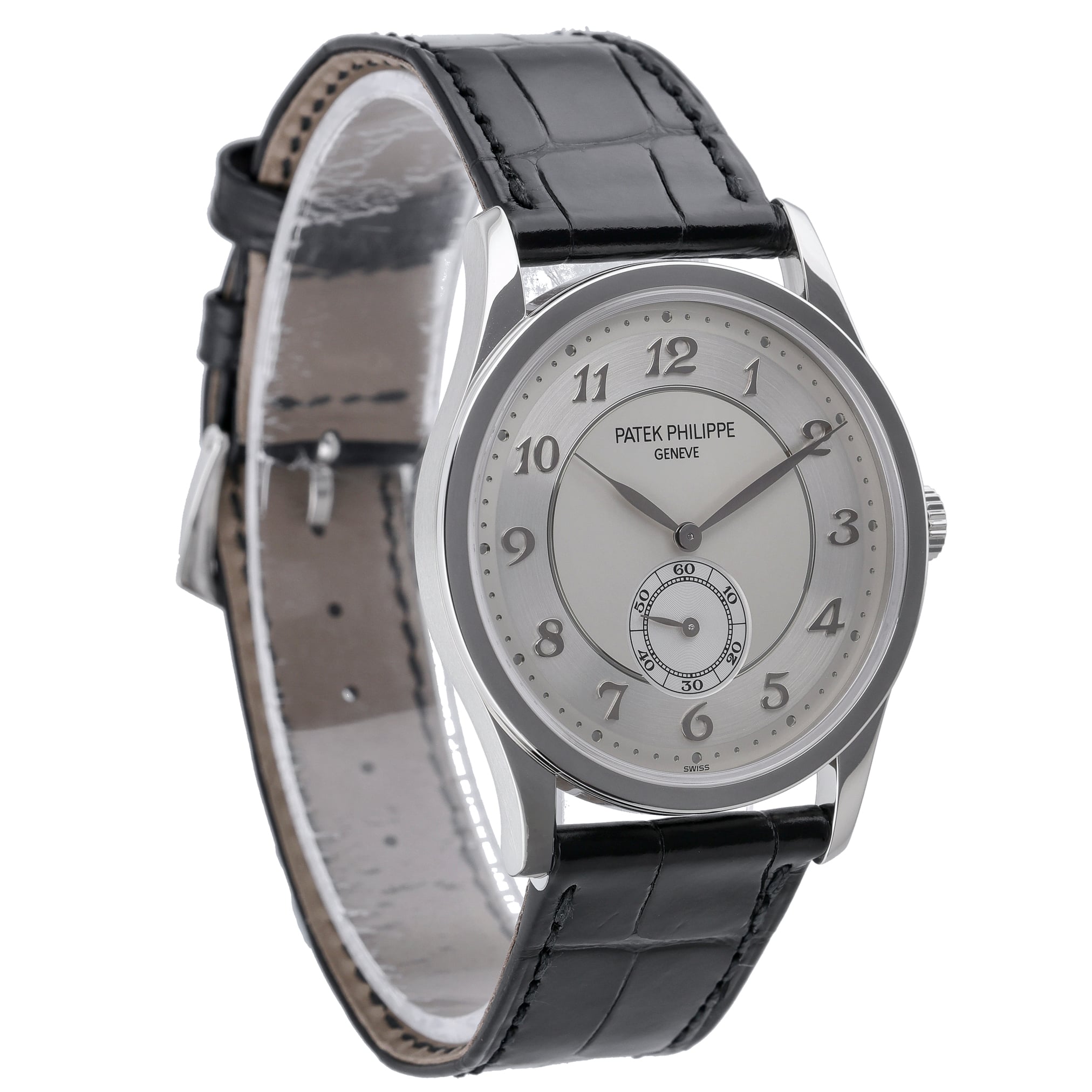 Patek Philippe Calatrava 5196P-001 with silver dial and platinum case - product image 4