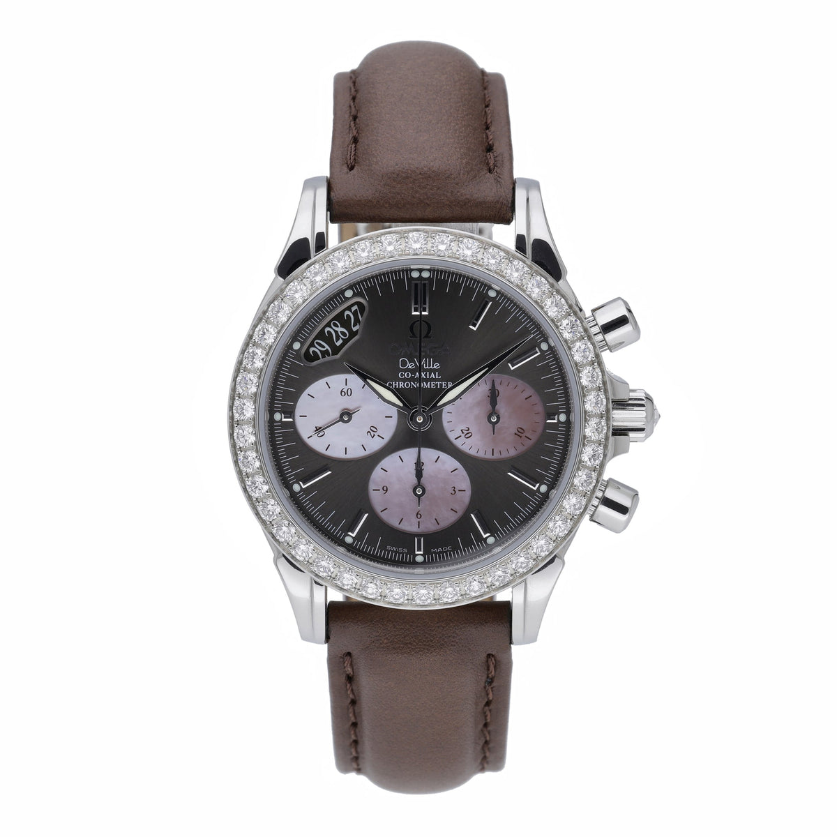 Omega De Ville Co-Axial 4877.60.37 with brown dial and steel case - product image 2
