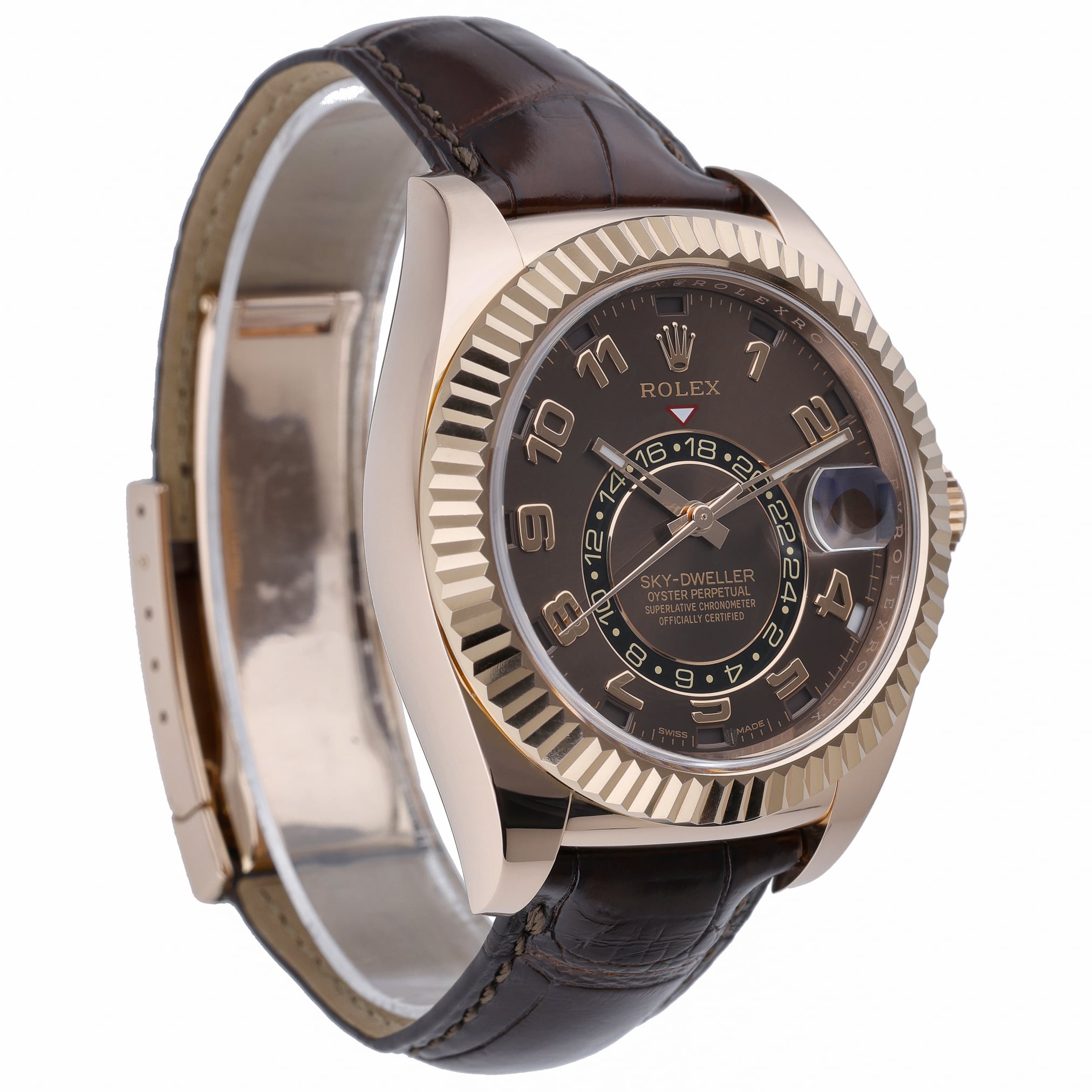 Rolex Sky-Dweller 326135 with chocolate dial and 18ct rose gold case - product image 4