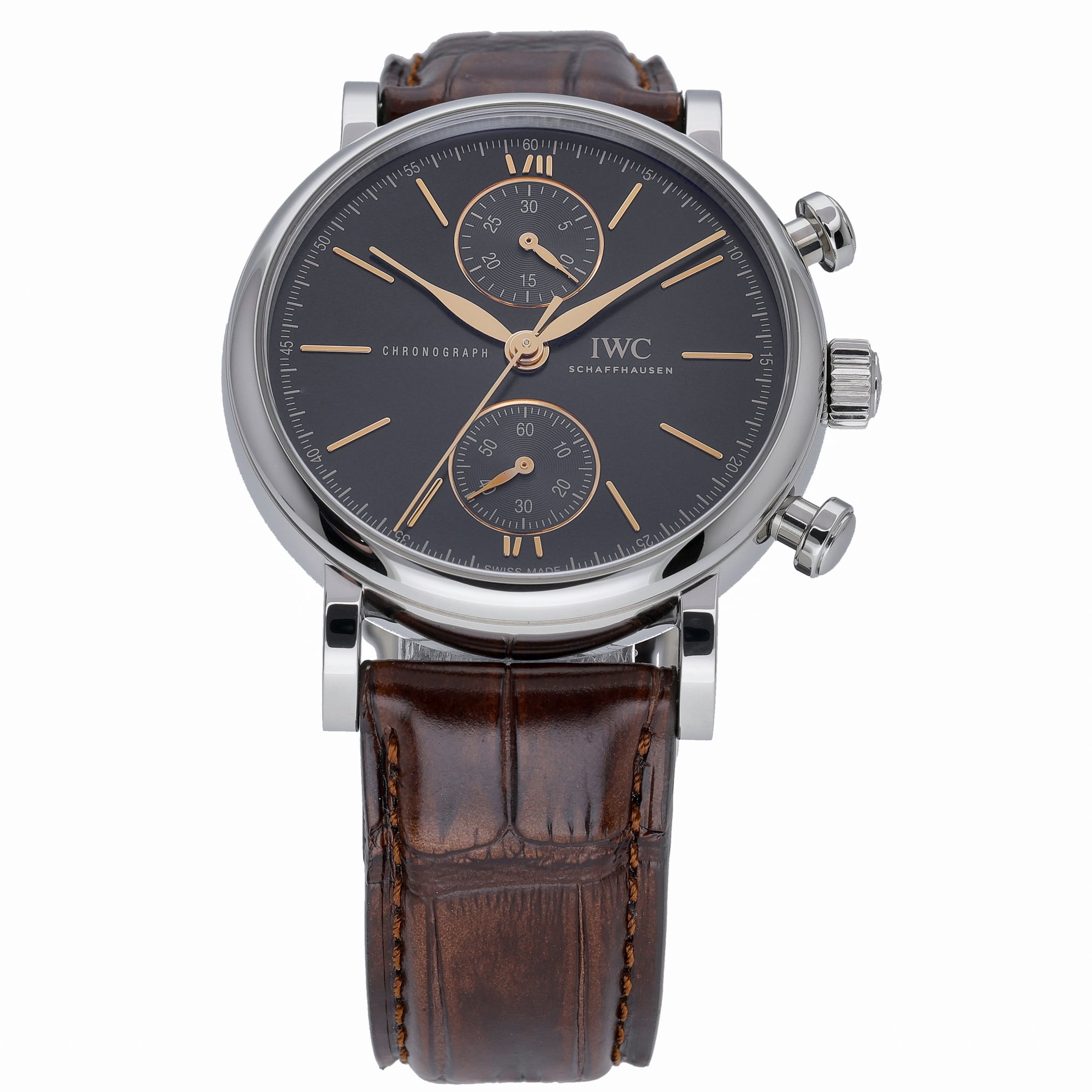IWC Portofino Chronograph IW391404 with black dial and steel case - product image 2