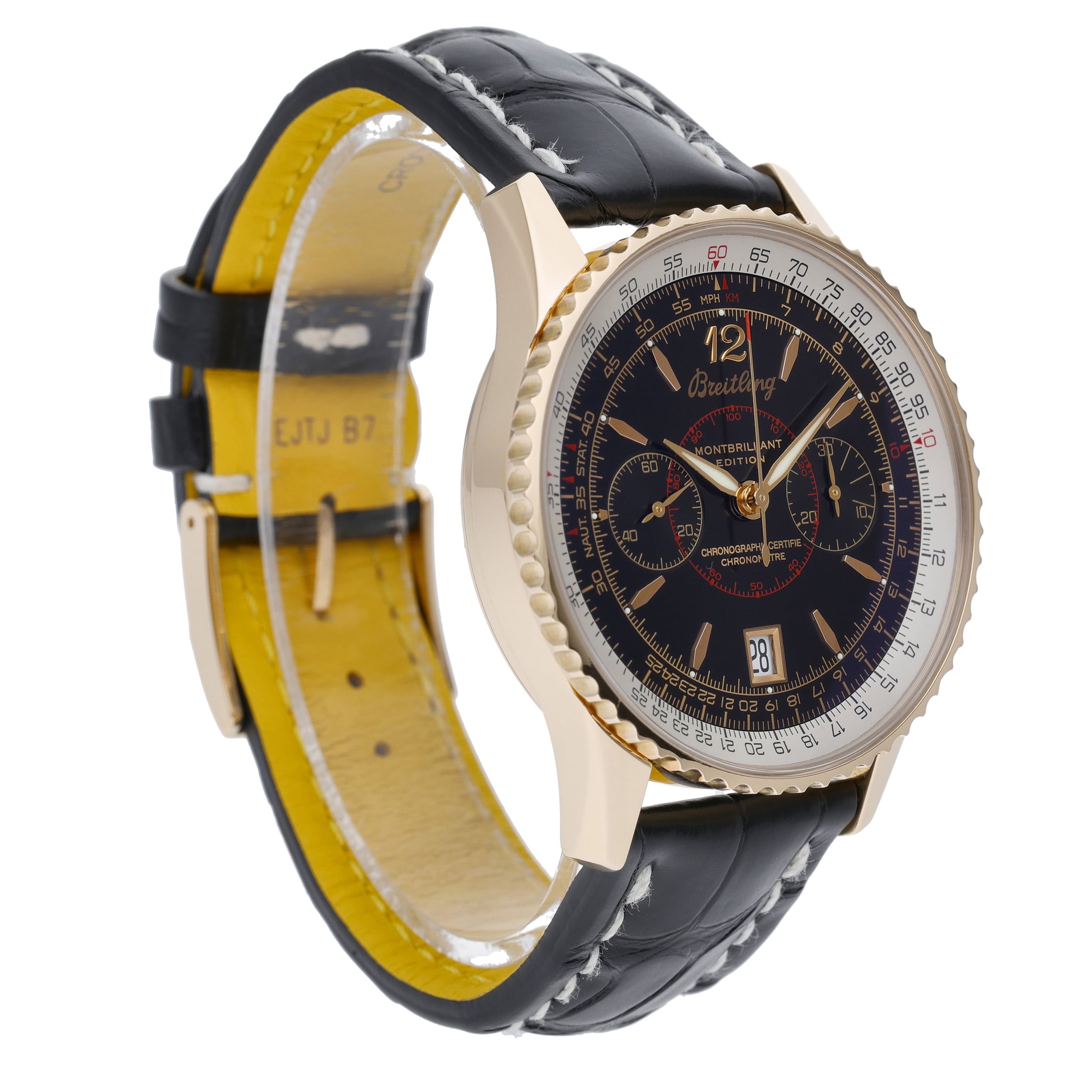 Breitling Navitimer Montbrillant H48330 with black dial and 18ct rose gold case - product image 4