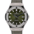 Hublot Classic Fusion 565.NX.8970.LR.1204 with green dial and titanium case