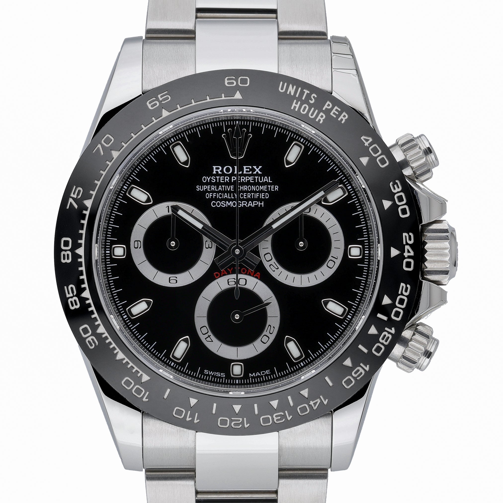 Rolex Daytona 116500LN with black dial and oystersteel case