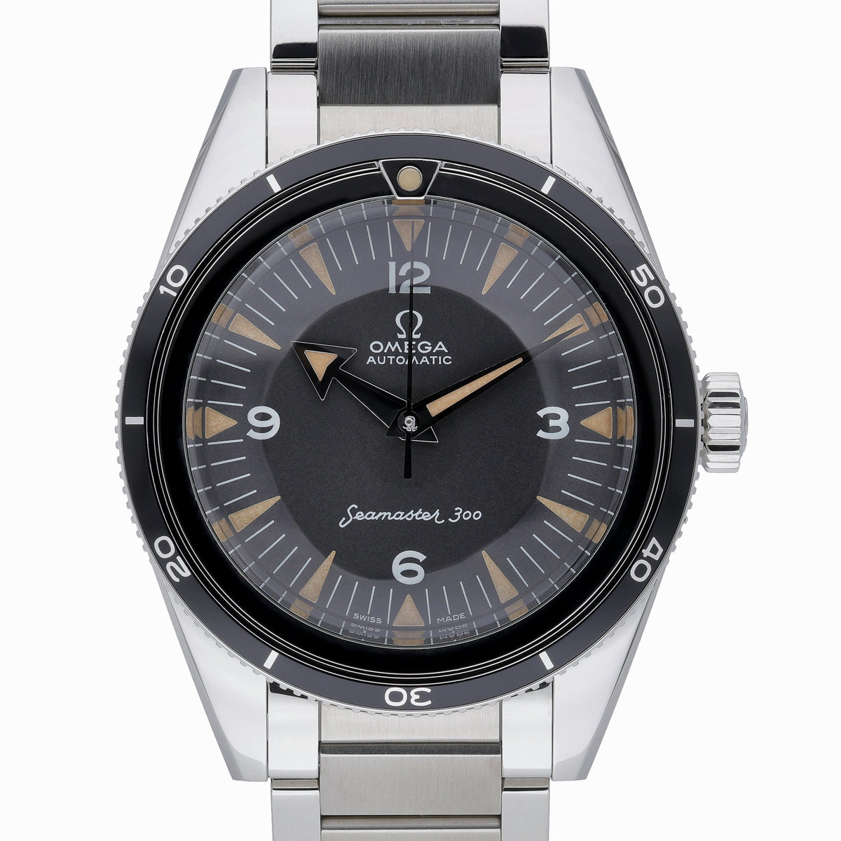 Omega Seamaster 300 234.10.39.20.01.001 with black dial and steel case