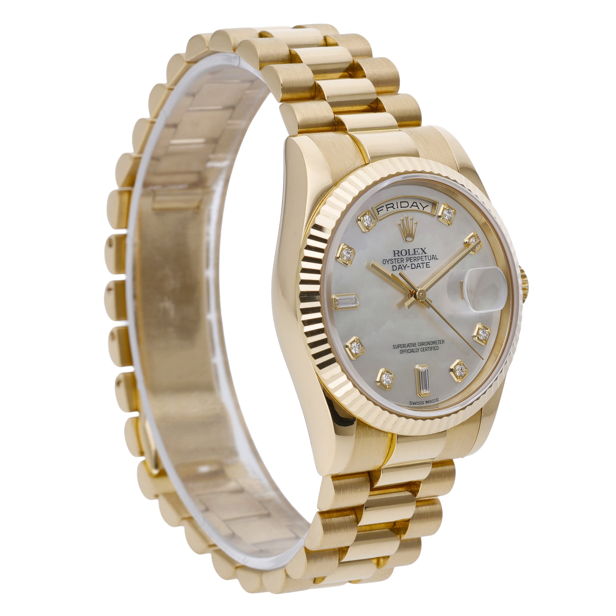 Rolex Day-Date 118238 with mother of pearl dial and 18ct yellow gold case - product image 4