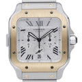 Cartier Santos De Cartier W2SA0008 with silver dial and steel & yellow gold case