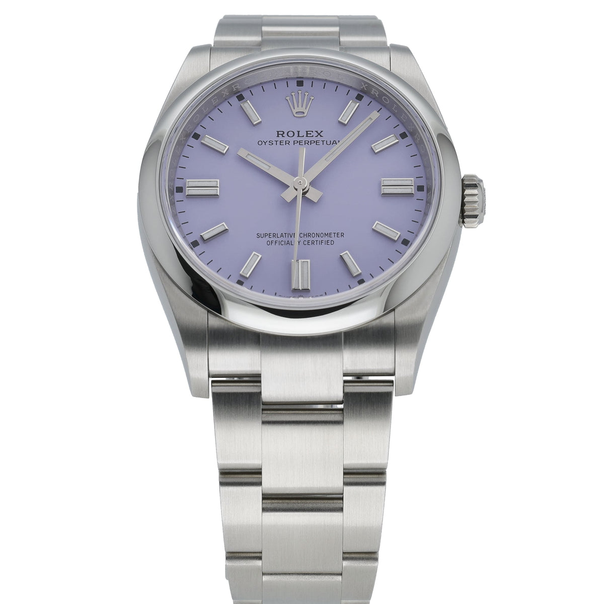 Rolex Oyster Perpetual 126000 with lavender dial and oystersteel case - product image 2