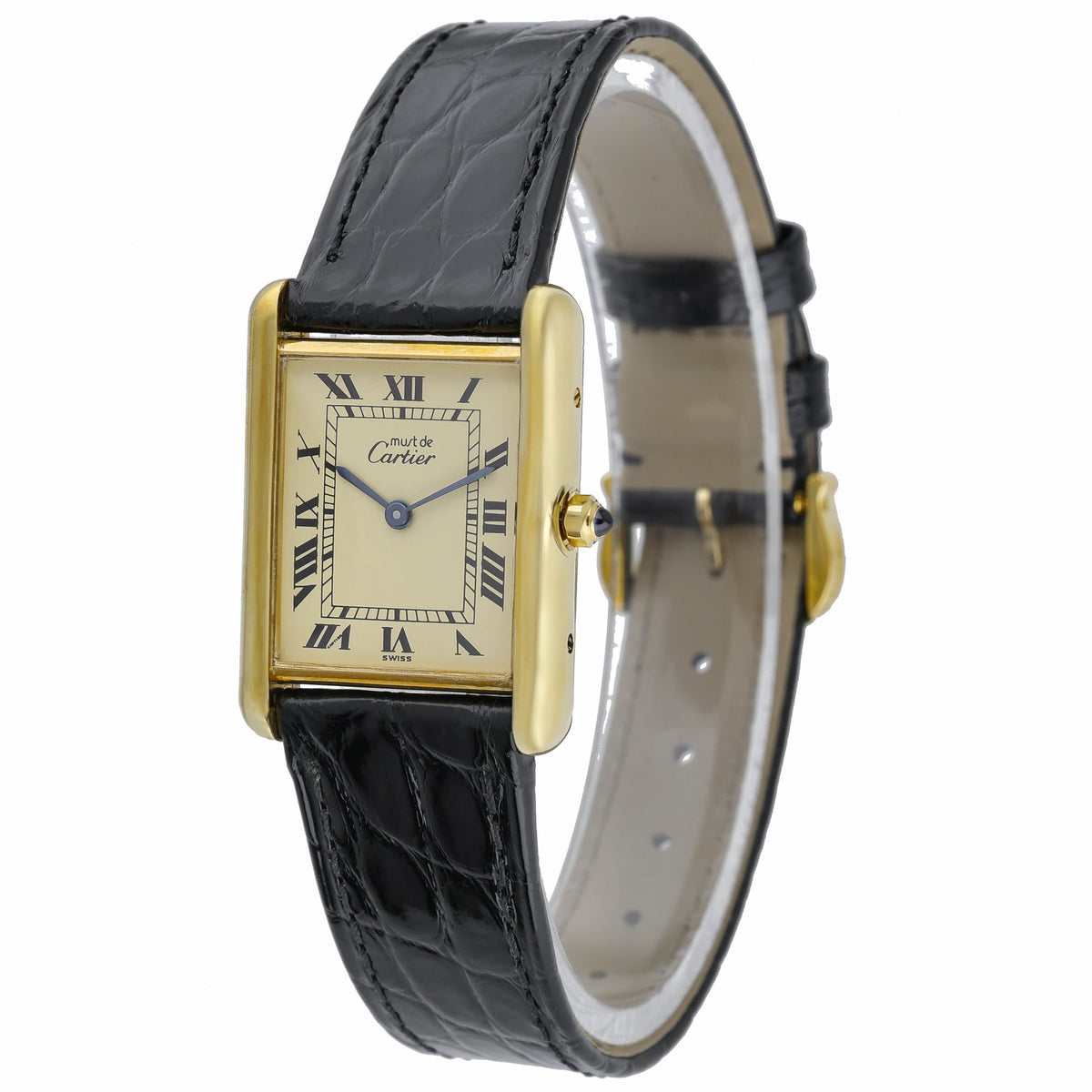 Cartier Tank Vermeil 81006 with champagne dial and gold plated case - product image 3